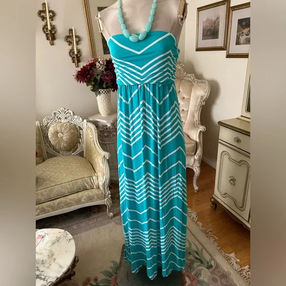Design History | Dresses | Design History Almost New Strapless Maxi Dress  Seagreen Size L | Poshmark